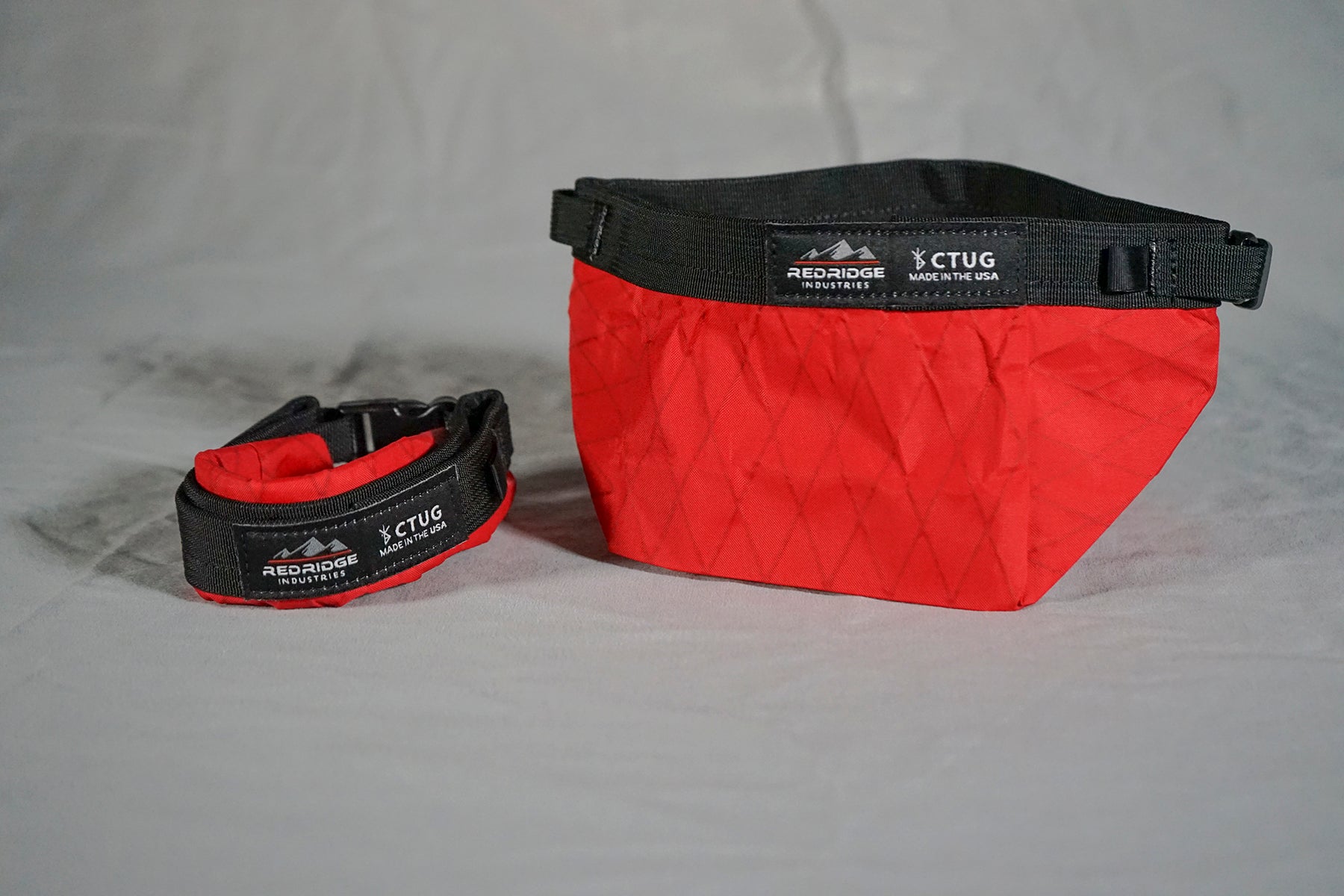 Redridge Industries Ultra Dog Bowl, Collapsed & Expanded
